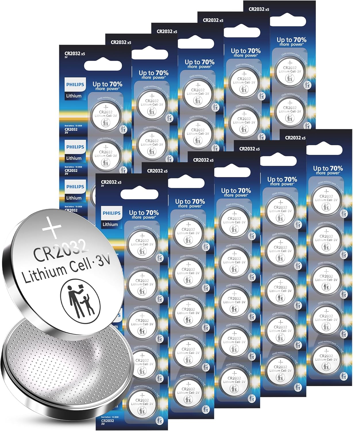 Philips CR2032 3V Lithium Button Cell Batteries